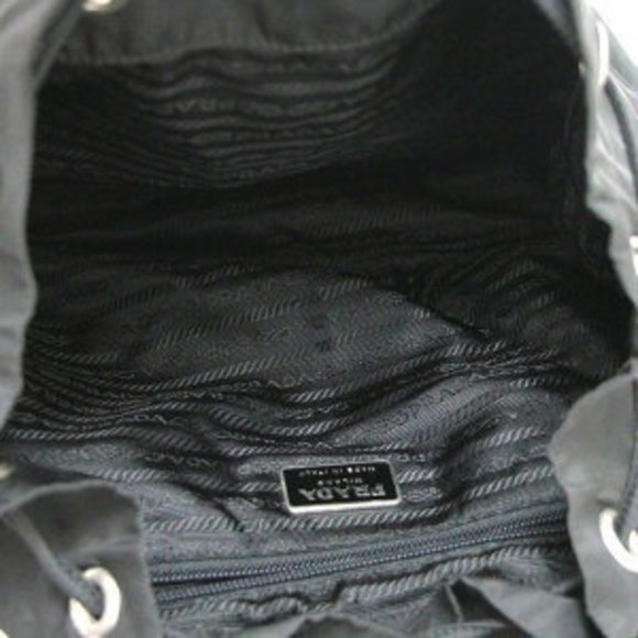 PRADA triangle logo Rucksack Backpack nylon black - Picture 6 of 6